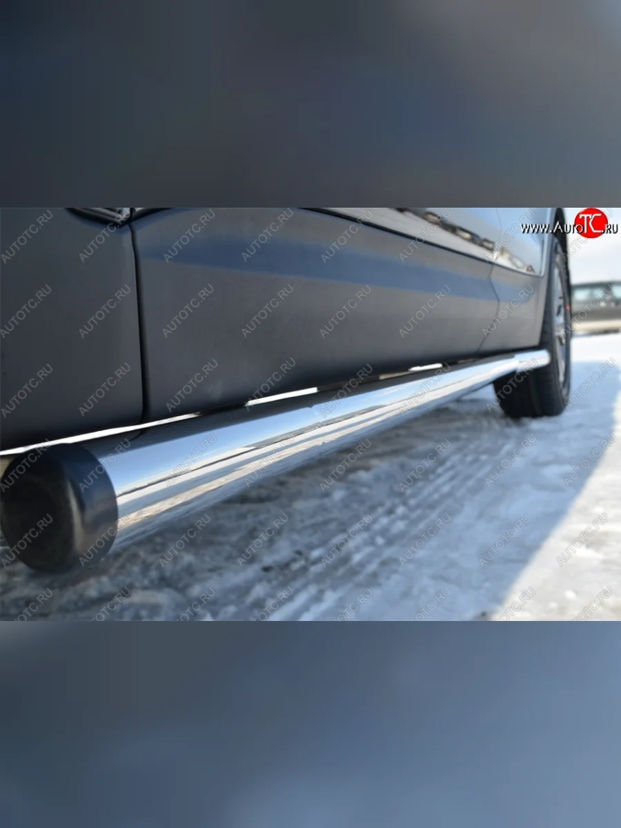 Защита порогов из круглой трубы диаметром 76 мм SLITKOFF v2 Honda CR-V RE1,RE2,RE3,RE4,RE5,RE7 дорестайлинг (2007-2010)  в Керчи Республика Крым