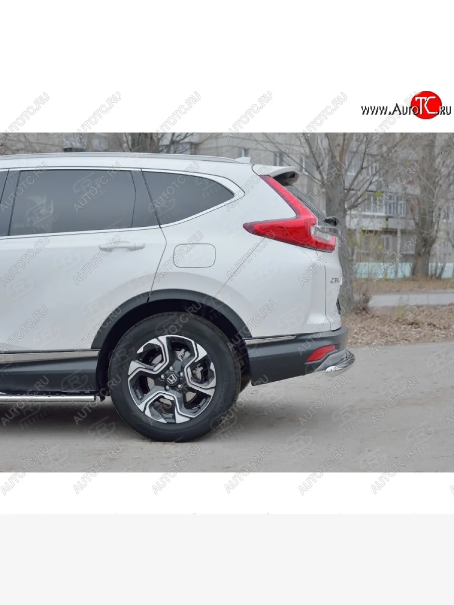 Защита заднего бампера (Ø63 мм, нержавейка) SLITKOFF Honda CR-V RW,RT дорестайлинг (2016-2020)  в Воронеже Воронежской области
