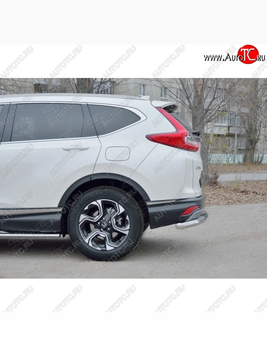 Защита заднего бампера (Ø63 мм, нержавейка) SLITKOFF Honda CR-V RW,RT дорестайлинг (2016-2020)  в Перми Пермском крае