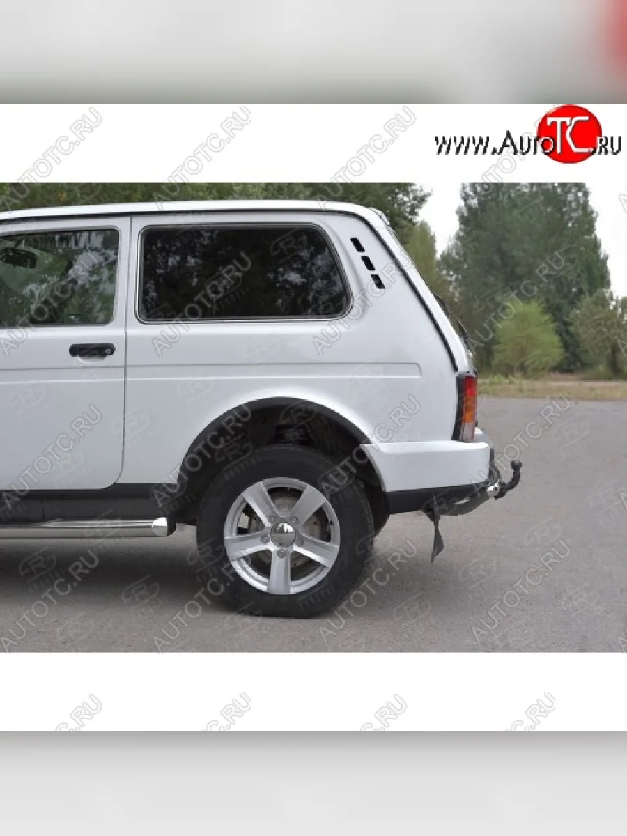 Защита заднего бампера (Ø 42 мм, нержавейка) SLITKOFF  Лада ВАЗ нива 4х4 (2014-2021) 2131, 2121  в в Самаре Самарской области