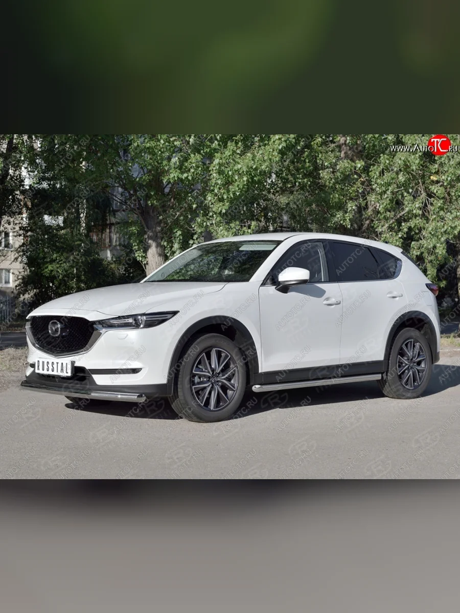 Одинарная защита переднего бампера SLITKOFF диаметром 63 мм Mazda CX-5 KF (2016-2025)  в Керчи Республика Крым