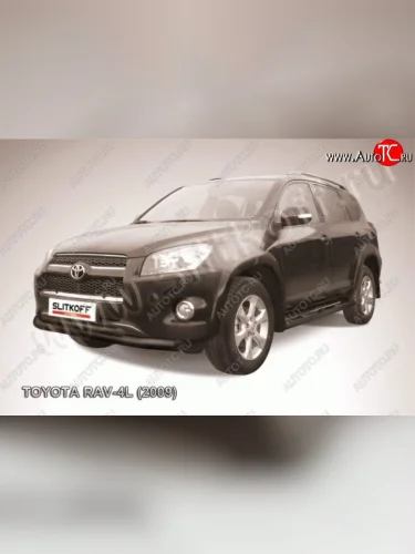 Защита переднего бампер Slitkoff Toyota RAV4  XA30 (2009-2010) 5 дв. удлиненный 1-ый рестайлинг