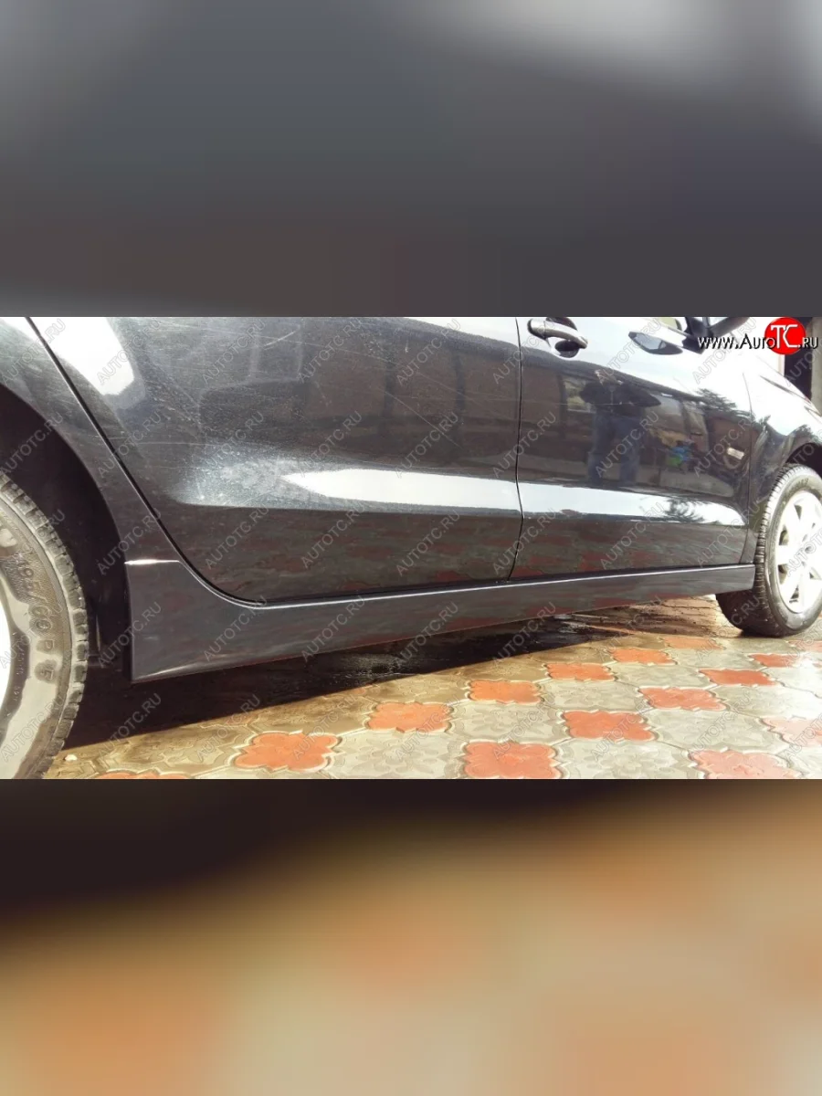 Пороги накладки Centre Tuning  Volkswagen Polo (2009-2020) Mk5 6R,6C,61 (Неокрашенные)  В Кинешме Ивановской области