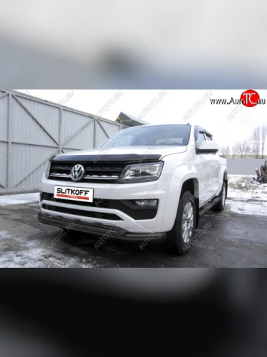 Защита переднего бампер Slitkoff Volkswagen Amarok (2016-2022) рестайлинг