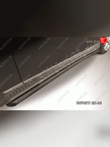 Защита порогов из трубы d42 Slitkoff INFINITI EX35 J50 (2007-2013)