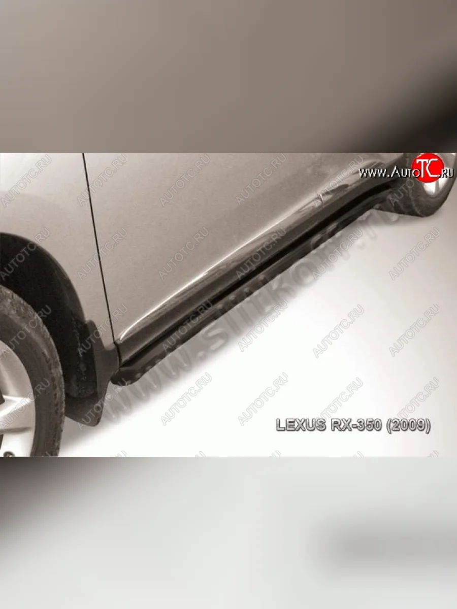 Защита порогов Slitkoff  Lexus RX350 (2008-2012) AL10 (Цвет: серебристый)  в Самаре Самарской области