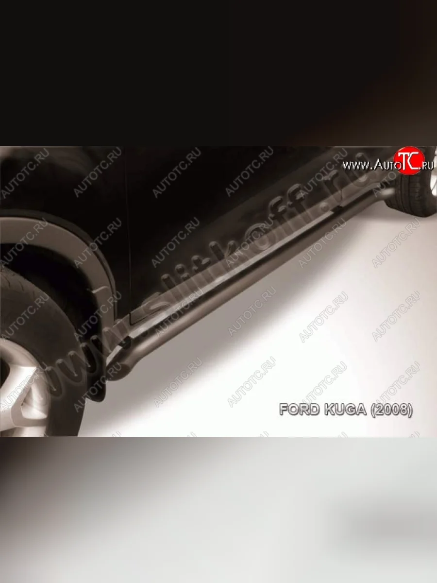 Защита порогов d57 Slitkoff Chery Tiggo T11 дорестайлинг (2005-2013) (Цвет: серебристый)  с доставкой в г. Пермь