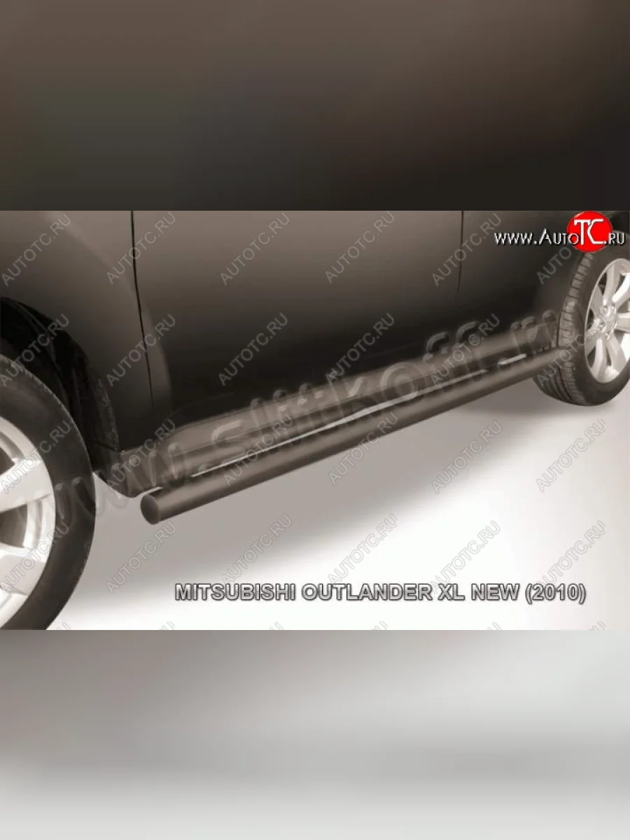 Защита порогов Slitkoff  Mitsubishi Outlander (2010-2013) XL (Цвет: серебристый)  в Самаре Самарской области