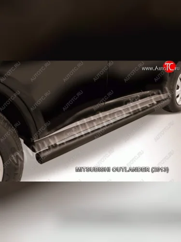 Защита порогов Slitkoff Mitsubishi Outlander GF дорестайлинг (2012-2014)