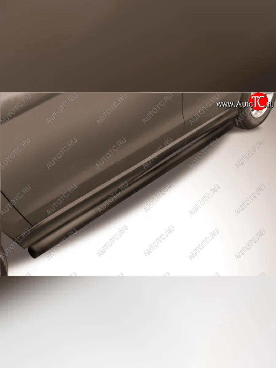 Защита порогов из трубы d57 Slitkoff Mitsubishi ASX 1-ый рестайлинг (2013-2016) (Цвет: серебристый)  в Самаре Самарской области