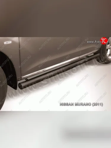 Защита порогов Slitkoff Nissan Murano  2 Z51 (2010-2016) рестайлинг