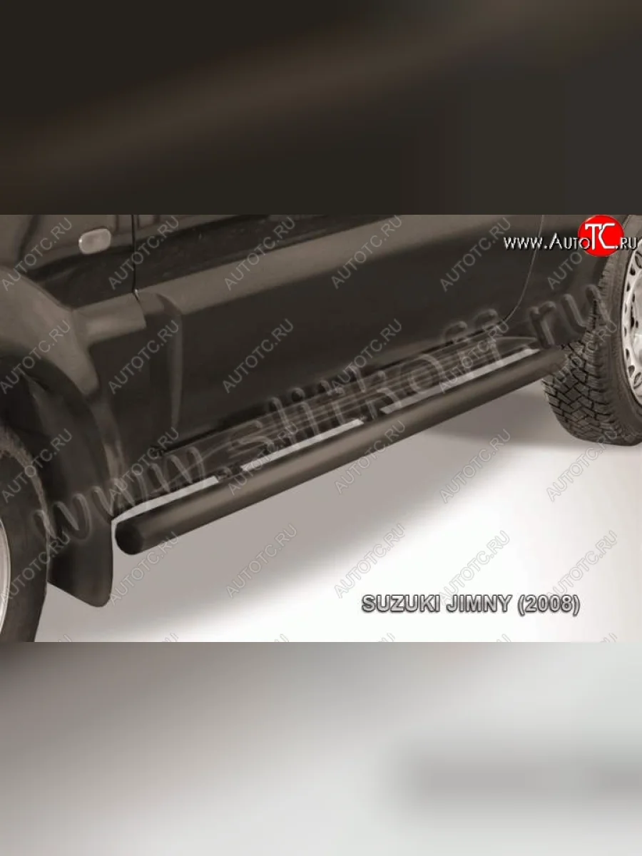 Защита порогов Slitkoff  Suzuki Jimny (2002-2012) JB23/JB43 (Цвет: серебристый)  в Самаре Самарской области