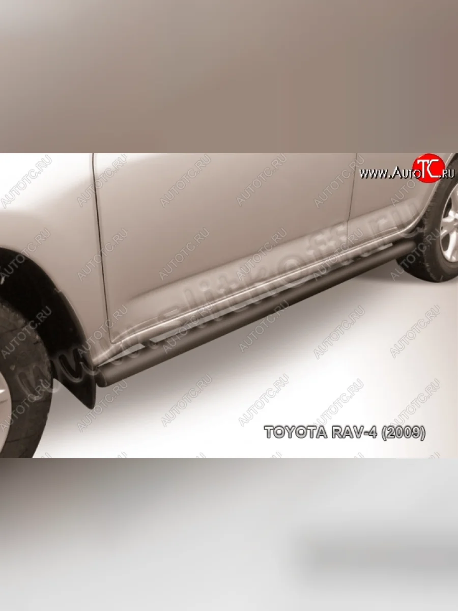 Защита порогов Slitkoff Toyota RAV4 XA30 5 дв. 1-ый рестайлинг (2008-2010) (Цвет: серебристый)  в Перми Пермском крае