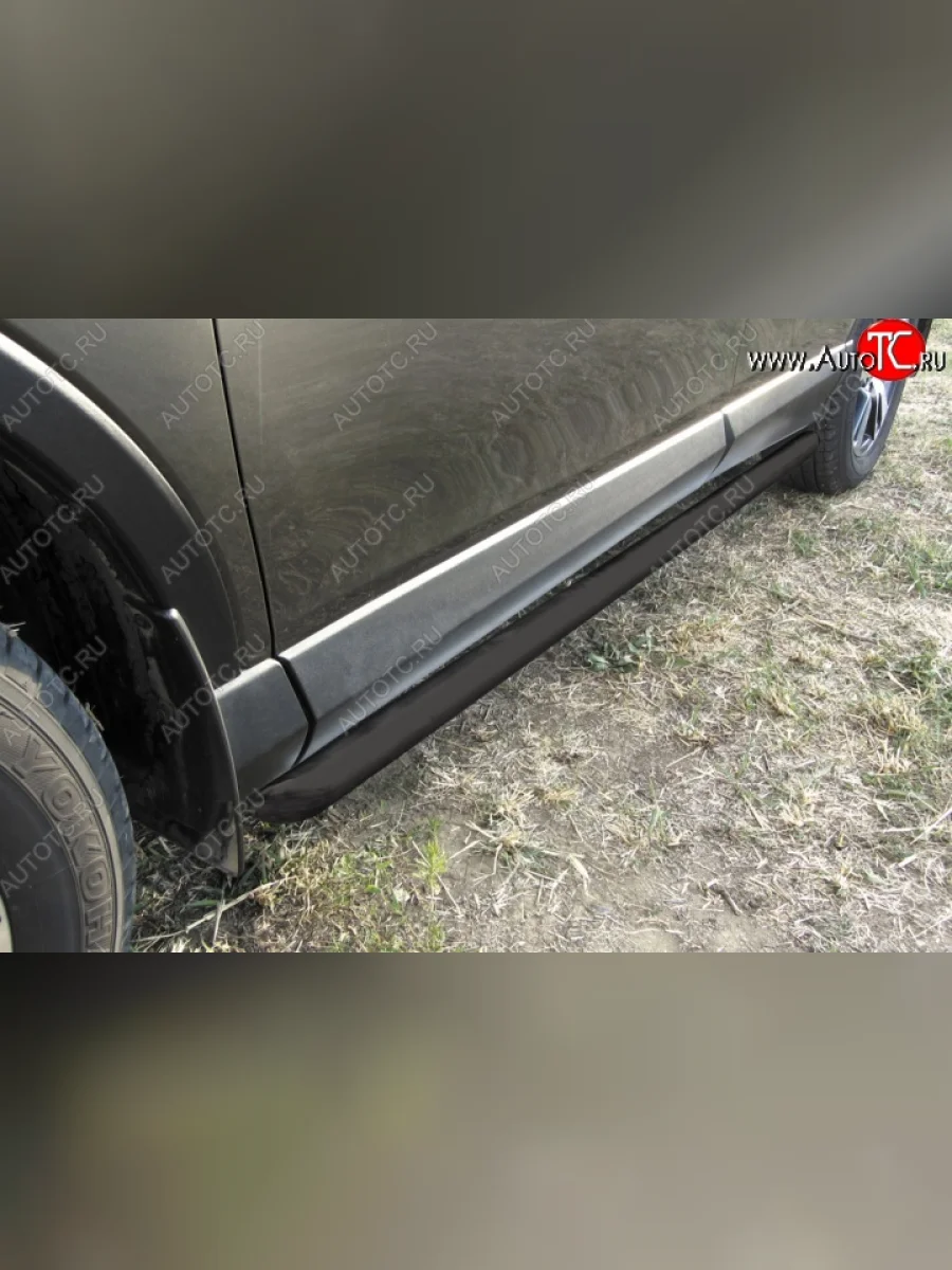 Защита порогов Slitkoff Toyota Venza GV10 рестайлинг (2012-2016) (Цвет: серебристый)  в Перми Пермском крае