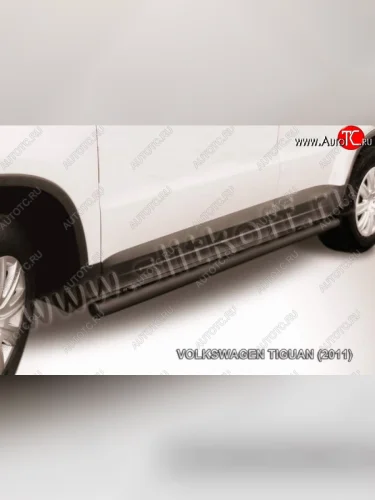 Защита порогов Slitkoff Volkswagen Tiguan  NF (2006-2011) дорестайлинг