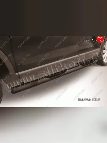 Защита порогов Slitkoff Mazda CX-9 TB дорестайлинг (2007-2009)