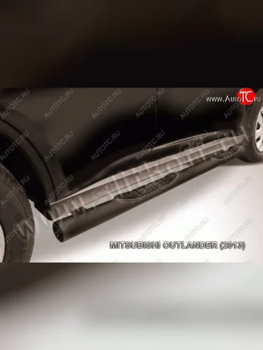 Защита порогов Slitkoff Mitsubishi Outlander GF дорестайлинг (2012-2014)