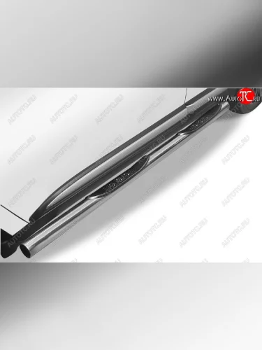 Защита порогов Slitkoff (Ø 76 мм, труба) Mitsubishi Outlander GF 2-ой рестайлинг (2015-2018)