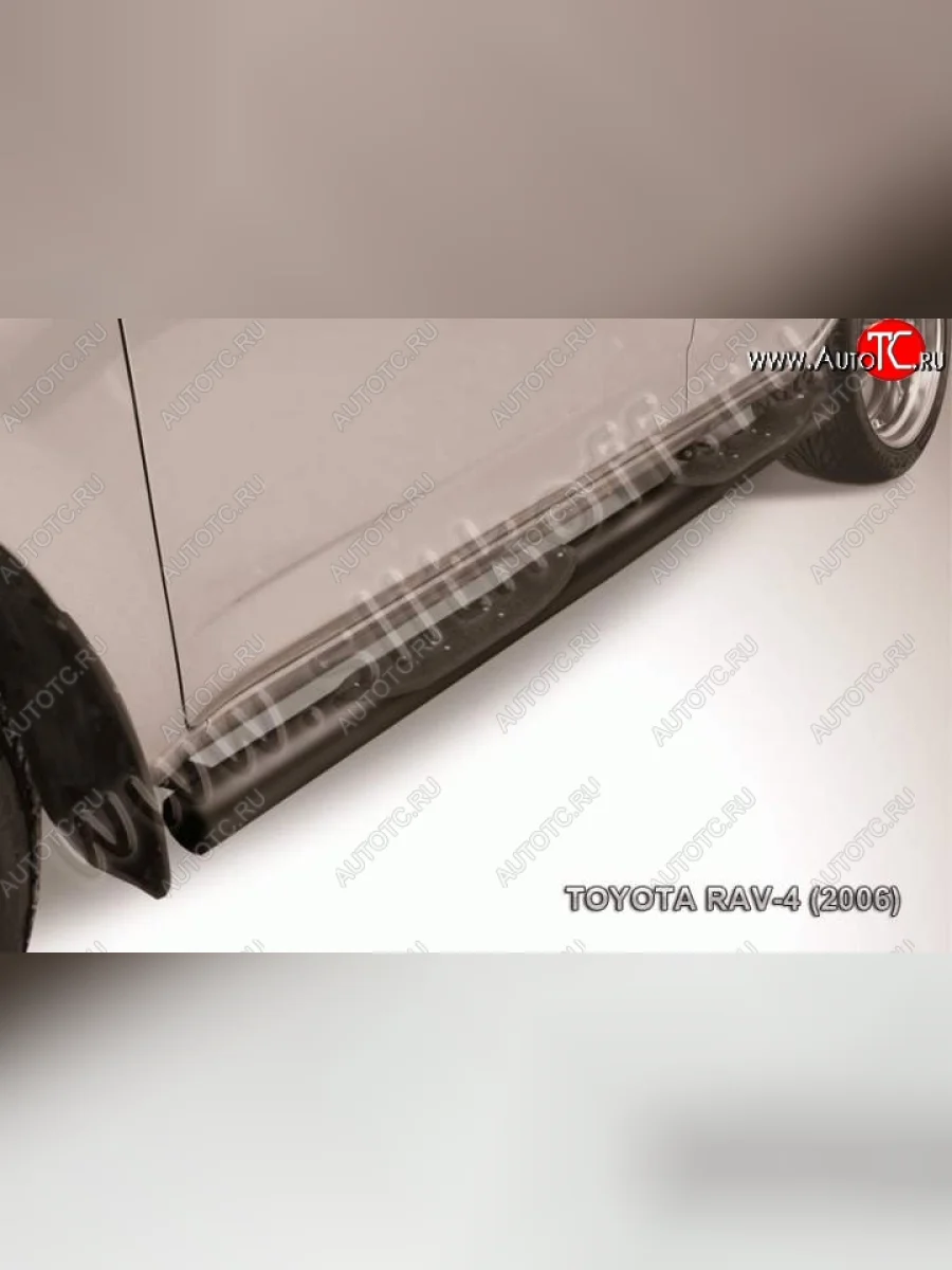 Защита порогов Slitkoff Toyota RAV4 XA305 5 дв. дорестайлинг (2005-2009) (Цвет: серебристый)  в Керчи Республика Крым
