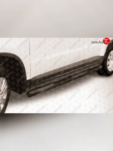 Защита порогов d76 с проступями Volkswagen Tiguan  NF (2011-2017) рестайлинг