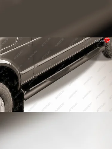 Защита порогов d76 с проступями Slitkoff Лада ВАЗ нива 4х4  2131 (1993-2019) 5 дв. дорестайлинг