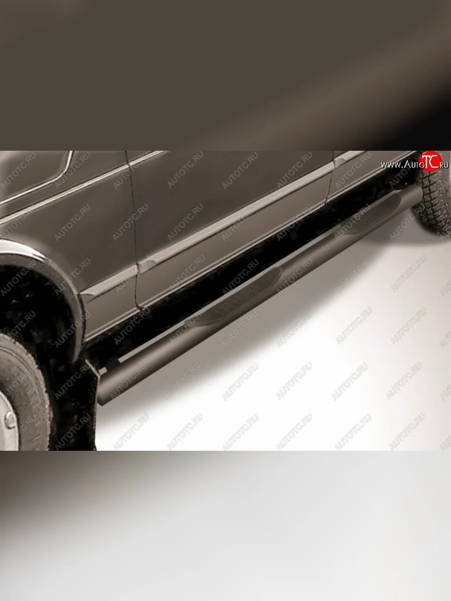 Защита порогов d76 труба Slitkoff (с поступью) Chevrolet Captiva 2-ой рестайлинг (2013-2016) (Цвет: серебристый)  в Перми Пермском крае
