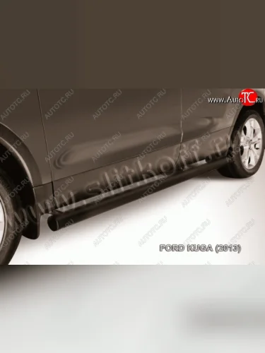Защита порогов d76 труба Slitkoff Ford Kuga  2 (2013-2016) дорестайлинг