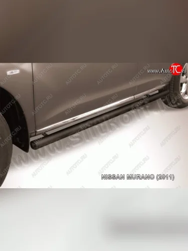 Защита порогов Slitkoff Nissan Murano  2 Z51 (2010-2016) рестайлинг
