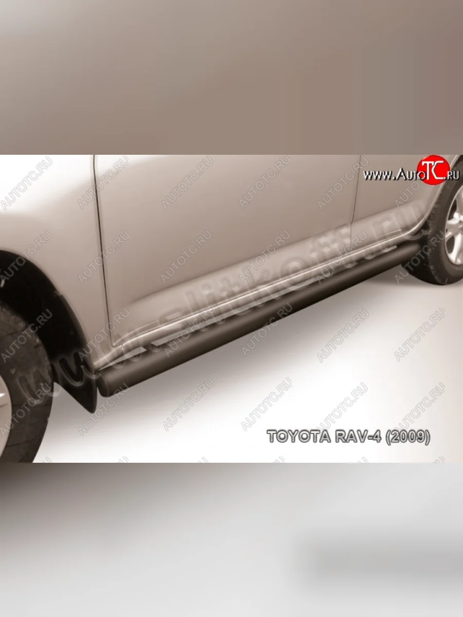 Защита порогов Slitkoff Toyota RAV4 XA30 5 дв. 1-ый рестайлинг (2008-2010) (Цвет: серебристый)  в Перми Пермском крае