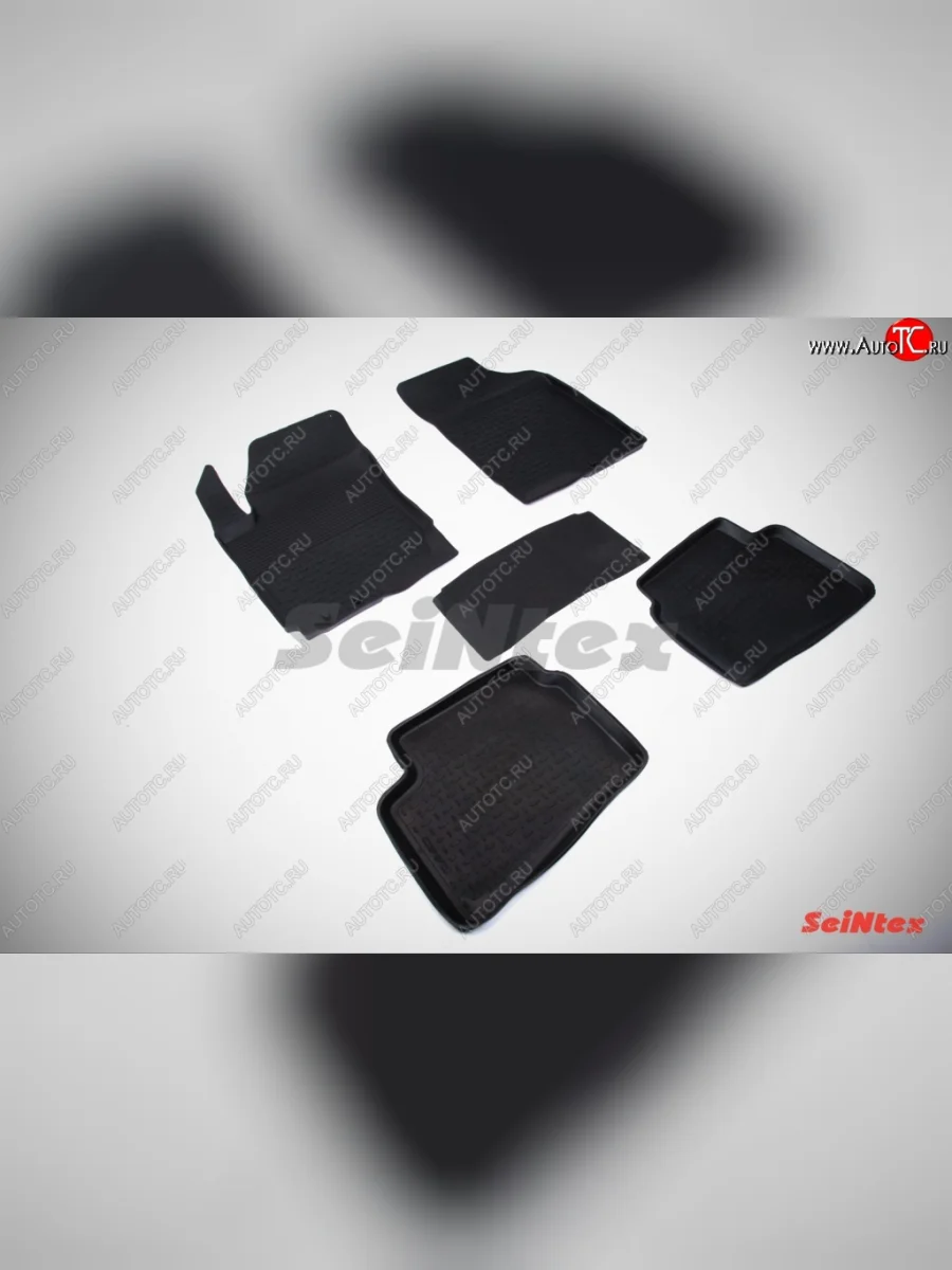 Износостойкие коврики в салон с высоким бортом SeiNtex Premium KIA Ceed 1 ED рестайлинг, хэтчбэк 5 дв. (2010-2012)  с доставкой в г. Пермь