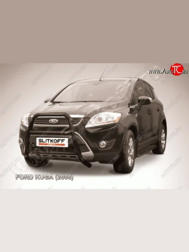 Кенгурятник d57 Slitkoff (высокий, с перемычками) Ford Kuga  1 (2008-2013)