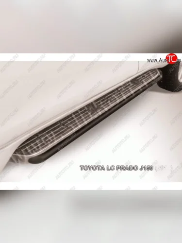 Защита штатного порога d42 Slitkoff Toyota Land Cruiser Prado  J150 (2017-2020) 2-ой рестайлинг