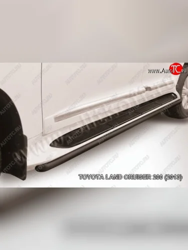 Защита штатного порога d42 Slitkoff Toyota Land Cruiser 200 1-ый рестайлинг (2012-2015)
