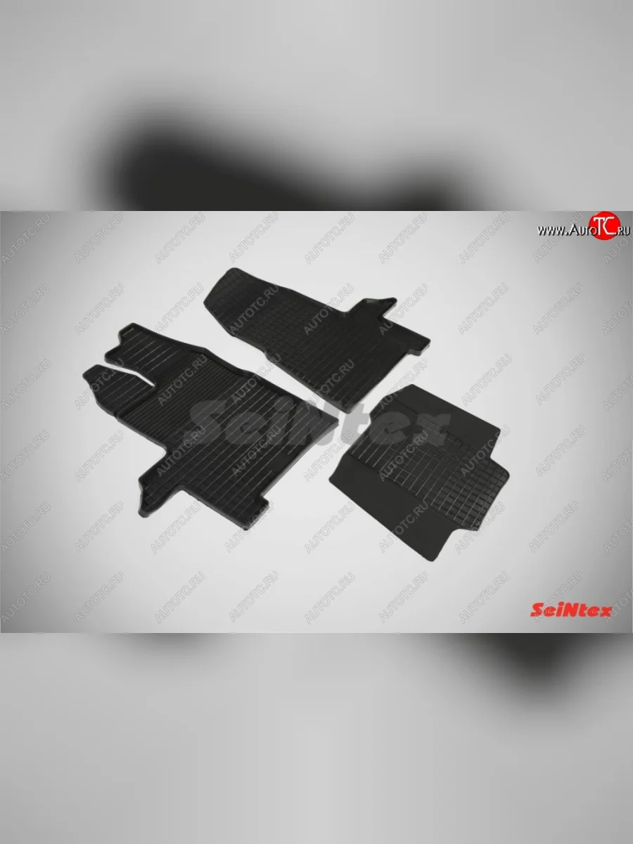 Износостойкие резиновые коврики в салон Сетка Seintex Ford Transit цельнометаллический фургон (2014-2022)  в Самаре Самарской области