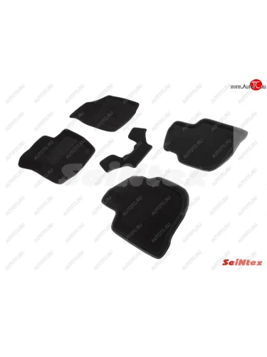 Коврики в салон SEINTEX 3D ВОРС (комплект) (Цвет: черный) Skoda Rapid NH3 дорестайлинг лифтбэк (2012-2017)