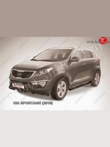 Кенгурятник d57 Slitkoff (низкий) KIA Sportage  3 SL (2010-2014) дорестайлинг