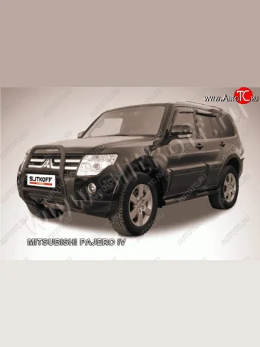 Кенгурятник d57 высокий Mitsubishi Pajero ( 4 V90,  4 V80) (2006-2015) дорестайлинг, 1-ый рестайлинг, 3 дв. 1-ый рестайлинг