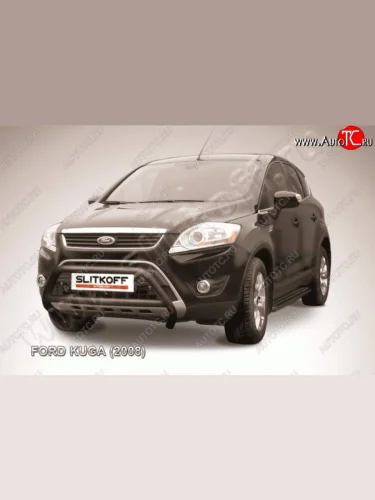 Кенгурятник d57 Slitkoff (низкий с перемычкой) Ford Kuga  1 (2008-2013)
