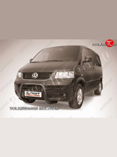 Кенгурятник d57 низкий мини Volkswagen Transporter  T5 (2003-2009) дорестайлинг