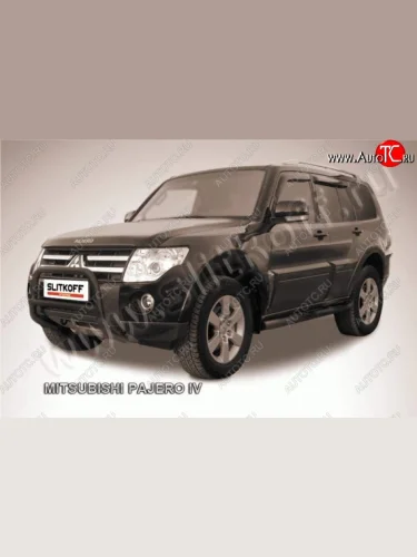 Кенгурятник d57 низкий Mitsubishi Pajero ( 4 V90,  4 V80) (2006-2015) дорестайлинг, 1-ый рестайлинг, 3 дв. 1-ый рестайлинг
