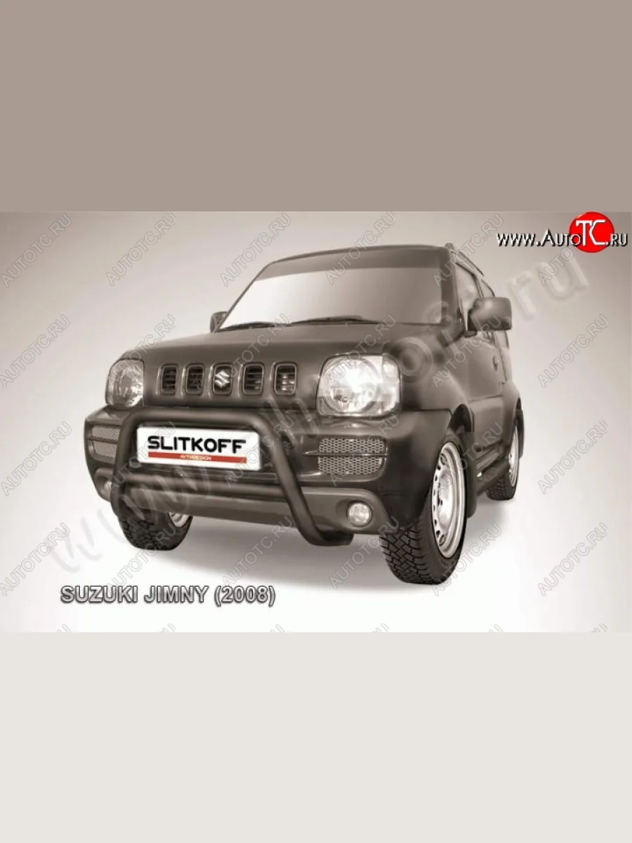 Кенгурятник d57 низкий Suzuki Jimny JB23/JB43 1-ый рестайлинг (2002-2012) (Цвет: серебристый)  в Керчи Республика Крым
