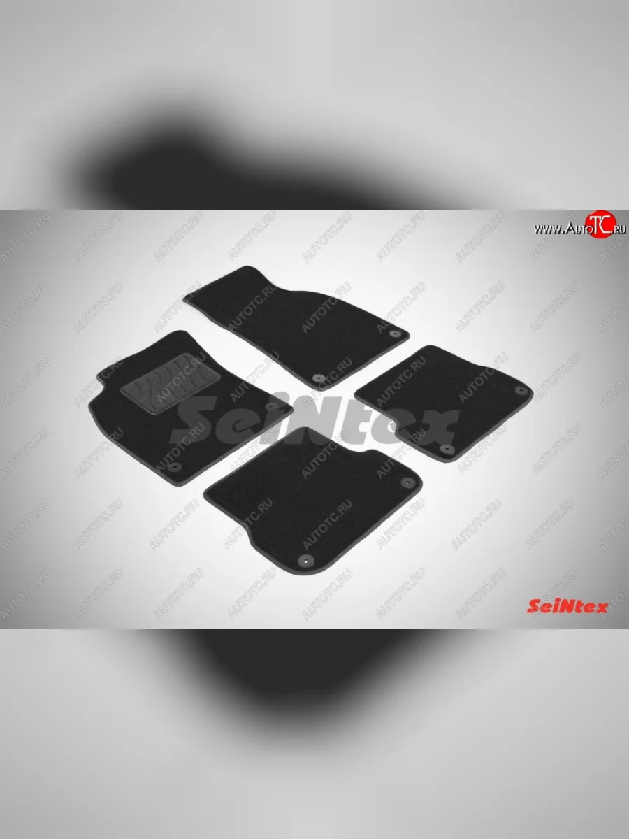 Комплект ворсовых ковриков в салон LUX Seintex Audi A6 C6 дорестайлинг, седан (2004-2008)  с доставкой в г. Керчь