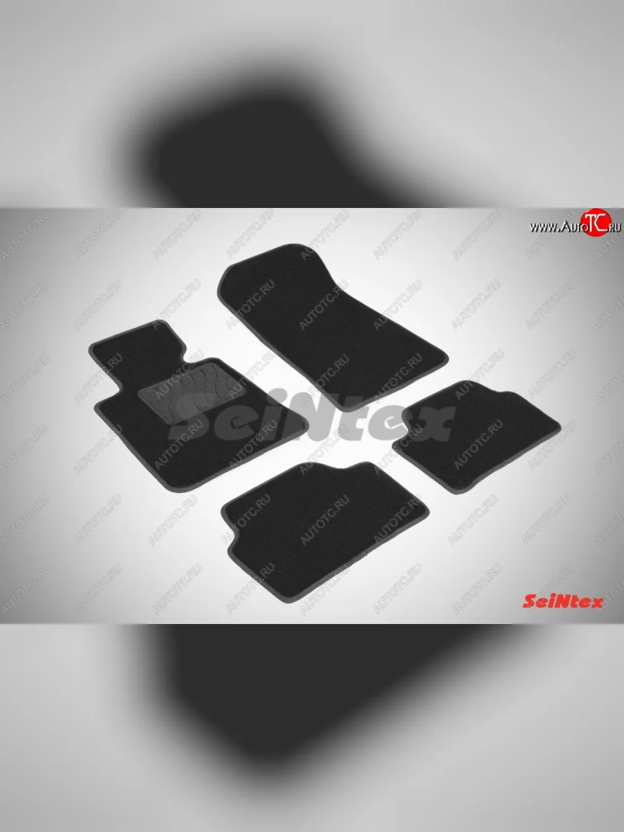 Комплект ворсовых ковриков в салон LUX Seintex BMW 1 серия E81 хэтчбэк 3 дв. рестайлинг (2007-2012) (Чёрный)  с доставкой в г. Керчь