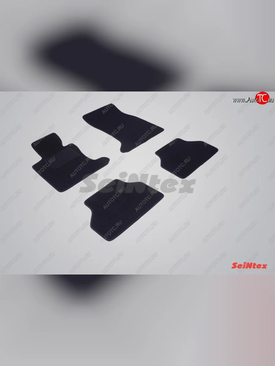 Комплект ворсовых ковриков в салон LUX Seintex  BMW 5 серия (2003-2007) E60 (Чёрный)  в Самаре Самарской области