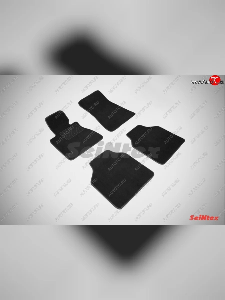 Комплект ворсовых ковриков в салон LUX L Seintex BMW 7 серия E65,E66, E67, E68 рестайлинг, седан (2005-2008) (Черный)  с доставкой в г. Керчь