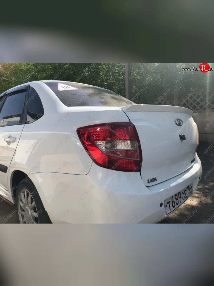 Лип спойлер CT Лада ВАЗ Гранта 2190 седан  дорестайлинг (2011-2017) (Неокрашенный)  в Самаре Самарской области