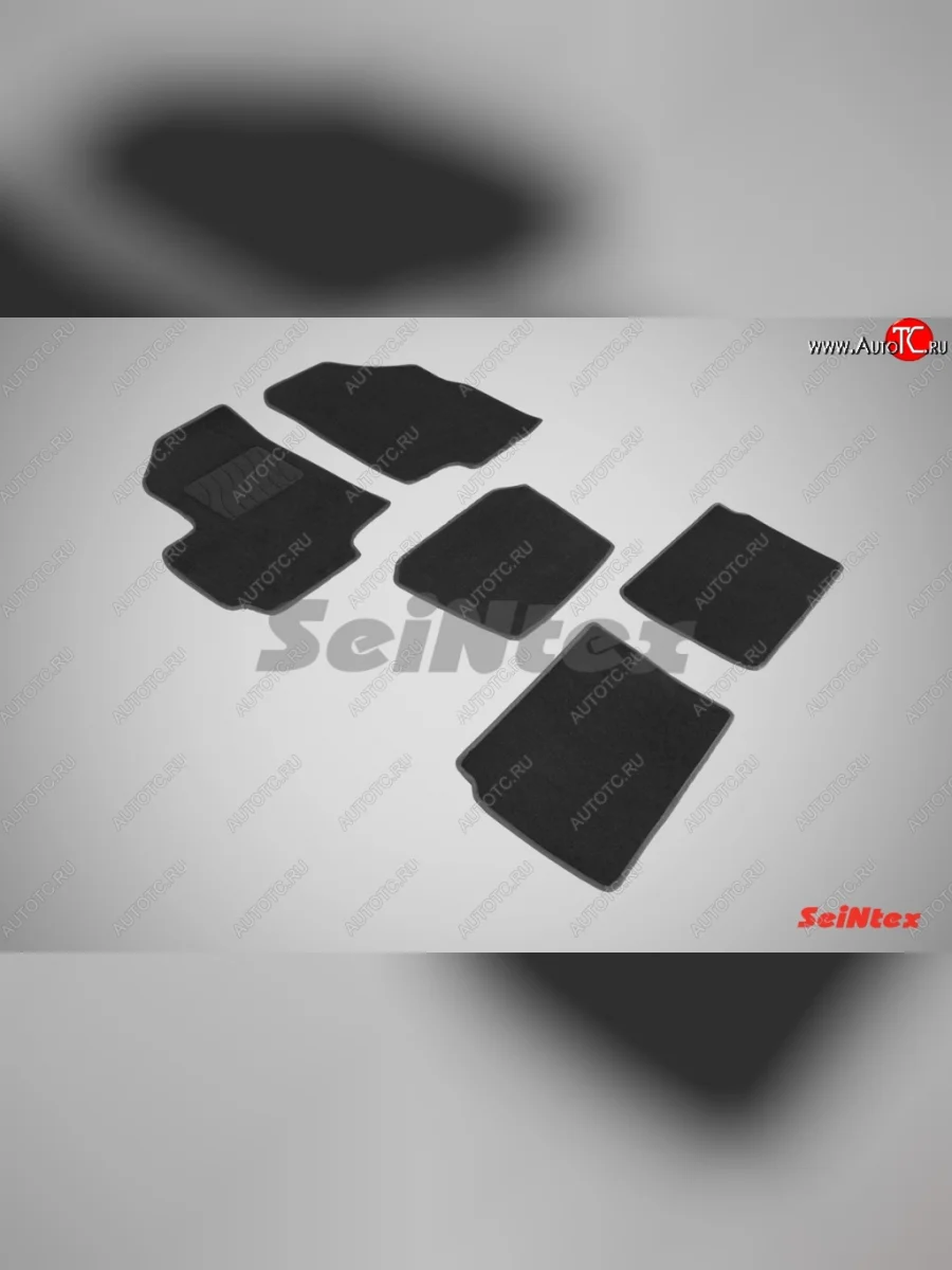 Комплект ворсовых ковриков в салон LUX Seintex Chery Tiggo 5 (T21) рестайлинг (2017-2020) (Чёрный)  с доставкой в г. Пермь