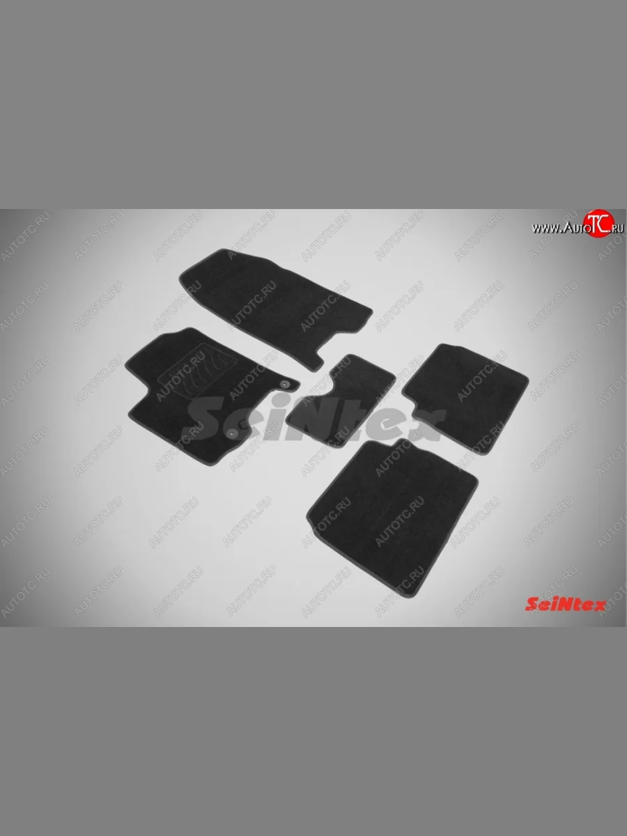 Комплект ворсовых ковриков в салон LUX Seintex Chevrolet Aveo T200 хэтчбек 5 дв (2002-2008) (Чёрный)  в Керчи Республика Крым