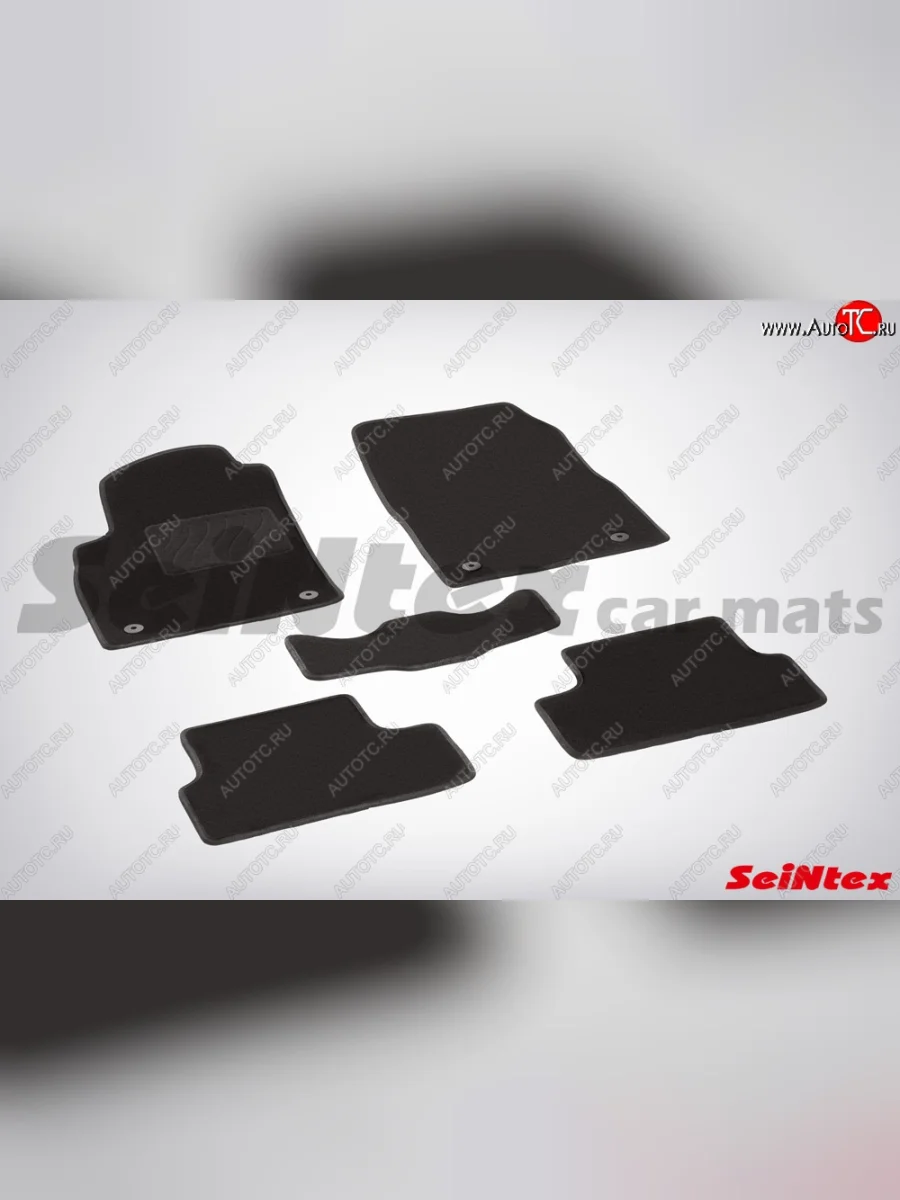 Комплект ворсовых ковриков в салон LUX Seintex Chevrolet Cruze J300 седан дорестайлинг (2009-2012) (Чёрный)  в Керчи Республика Крым