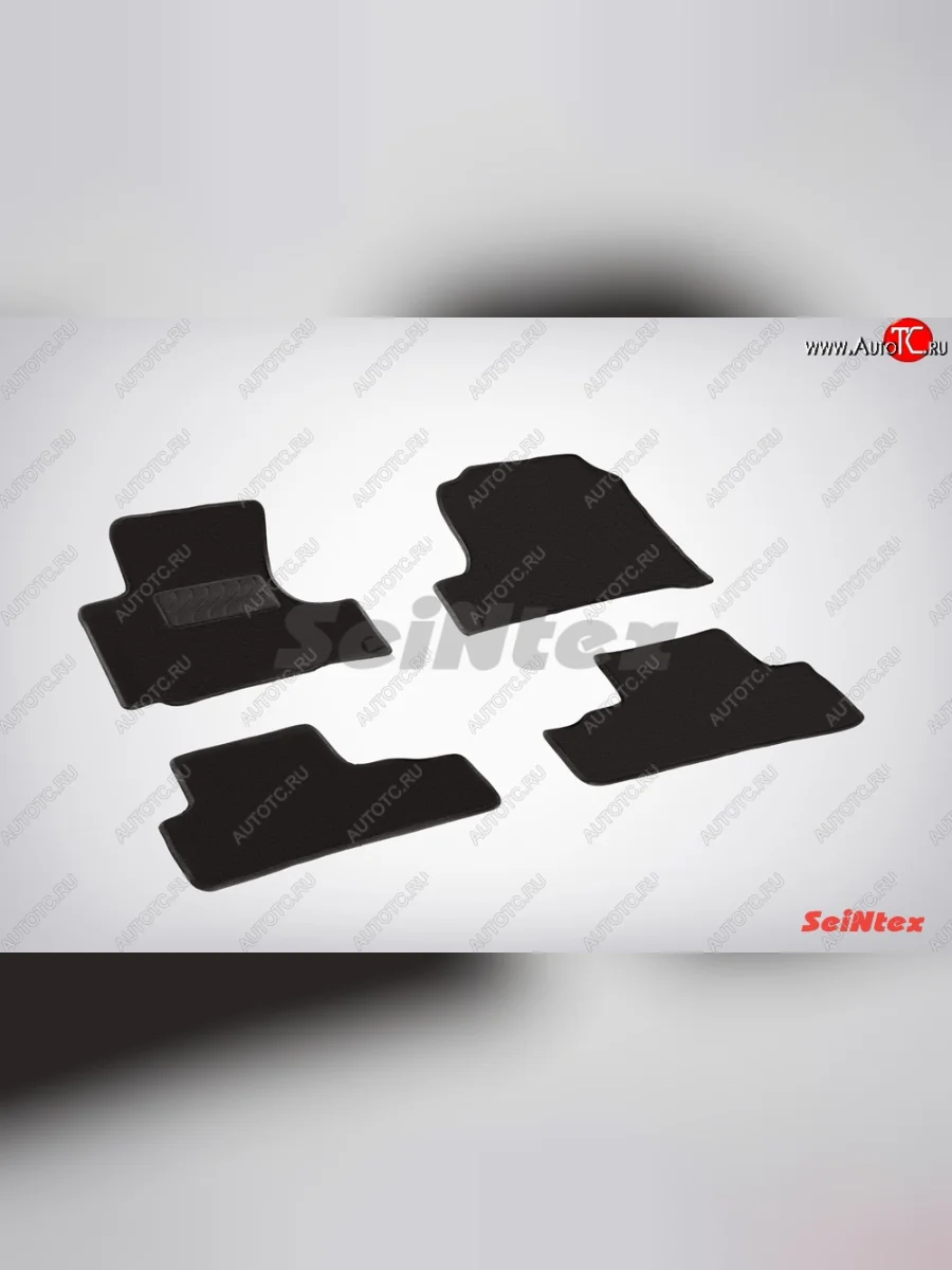 Комплект ворсовых ковриков в салон LUX Seintex Honda CR-V RE1,RE2,RE3,RE4,RE5,RE7 дорестайлинг (2007-2010) (Чёрный)  с доставкой в г. Пермь